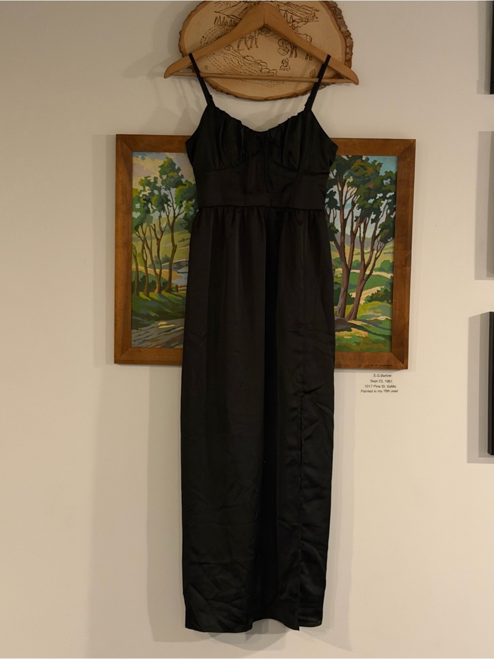 Charlotte Russe Black Slip Dress with Thin Straps